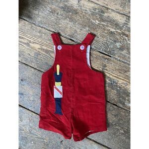 Vintage Kids One Piece Red Corduroy Nutracker 3T